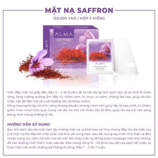 Mặt nạ Safron ALMA hộp/ 5 miếng