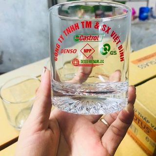 cốc thủy tinh bán sỉ có in logo