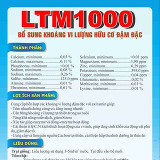 LTM 1000 Hỗn hợp khoáng hữu cơ đa vi lượng