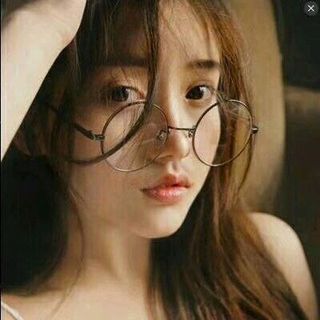 Mắt kính giả cận gọng tròn siêu cute
