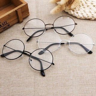 Mắt kính giả cận gọng tròn siêu cute