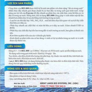 BEL 800 Hỗn hợp enzyme đậm đặc xử lý nhớt bạt và mùi hôi