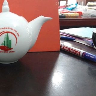 ấm trà bát tràng in logo