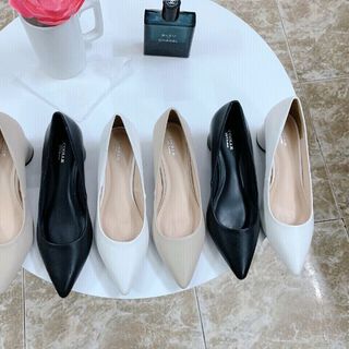 Giày Bít 5p gót tròn dễ đi lót mút êm mềm