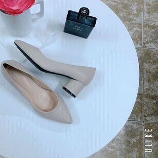 Giày Bít 5p gót tròn dễ đi lót mút êm mềm