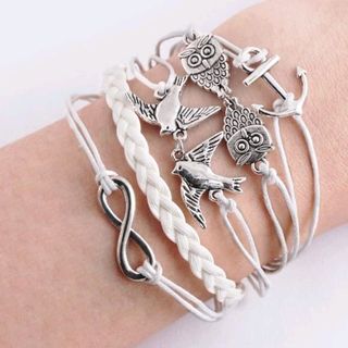 Vòng tay da nhiều tầng phong cách mới nhiều mẫu nha các bạn