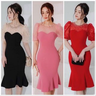 Đầm Body Tay phồng đuôi cá giá sỉ