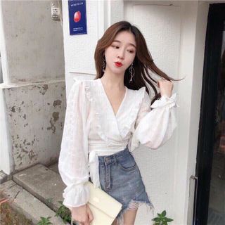 Áo Sowmi cổ tym tay bèo dài