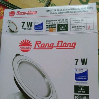 Đèn Led âm trần Rạng Đông 7w 3 chế độ màu