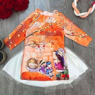 sỉ buôn áo dài cách tân bé gái mẫu tết mới