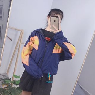Áo khoác dù tay dơi 3 sọc