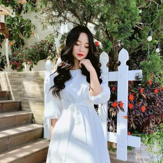 Đầm Công Chúa thắt eo tay lửng