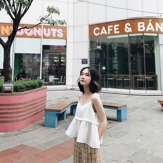 Set Áo Babydoll quần suông caro