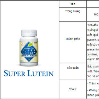 Super Lutein - Dưỡng chất cho đôi mắt sáng