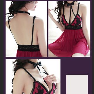 Váy ngủ chất thun ren co giãn 4 chiều mềm mịn phong cách sexy