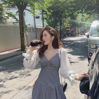 Đầm Xòe Caro