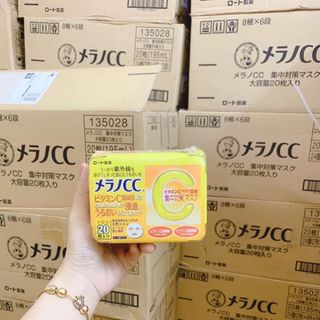 Mặt nạ Mellano CC giúp giảm nám tàn nhang 20 miếng 195ml
