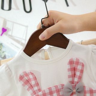 Đầm caro tay ngắn cho bé gái