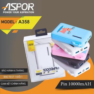 Pin sạc dự phòng 10000mAh-A358 giá sỉ