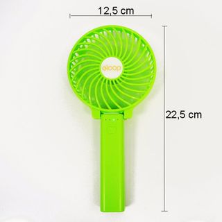 Quạt mini cầm tay 3 tốc độ siêu mát có pin và cáp sạc không đế