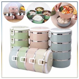 2 LỚP INOX 304 HỘP CƠM GIỮ NHIỆT 4 TẦNG CAO CẤP
