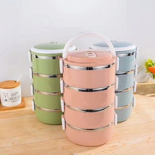 2 LỚP INOX 304 HỘP CƠM GIỮ NHIỆT 4 TẦNG CAO CẤP