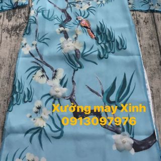 Áo dài cách tân hoa kết voan cườm