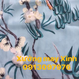 Áo dài cách tân hoa kết voan cườm