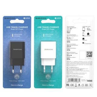 BOROFONE - Cóc Sạc BA20A - 1 Cổng USB 21A EU