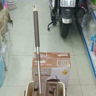 Chổi lau nhà thông minh kèm thùng vắt 2 ngăn
