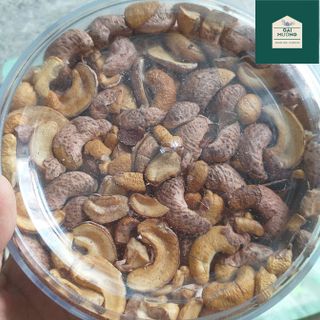 Hạt Điều Rang Muối Vỏ Lụa vỡ 500gr/hộp