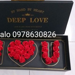Hộp hoa hồng sáp thơm I love you cao cấp