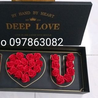 Hộp hoa hồng sáp thơm I love you cao cấp