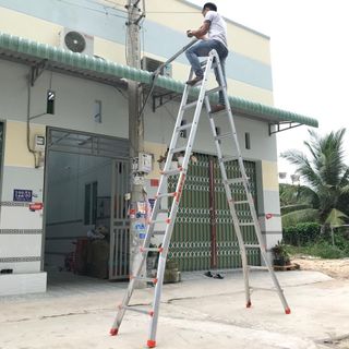 Thang nhôm gấp trượt HAKAWA HK46 - 66 Mét - Tải trọng 300kg - Bảo hành 2 năm