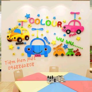 Tranh dán tường mica 3d