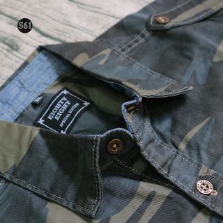 Áo Sơ Mi Nam Denim 2 Màu Lính Cao Cấp Vải Kaki