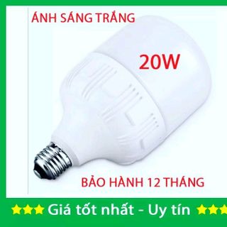 bóng đèn LED trụ 20w trắng tiết kiệm điện