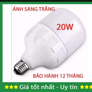 bóng đèn LED trụ 20w trắng tiết kiệm điện