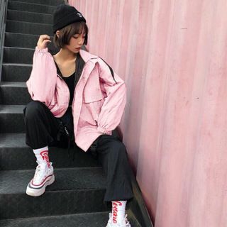 Áo khoác nữ kaki hộp cool ngâu