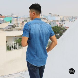 Áo Sơ Mi Nam Denim 2 Màu JEAN Cao Cấp