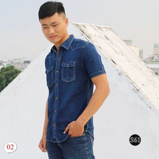 Áo Sơ Mi Nam Denim 2 Màu JEAN Cao Cấp