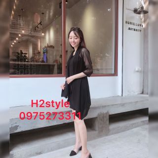 Sét áo choàng von mỏng phối ren HOT HÍT NHẤT MÙA THU 2019