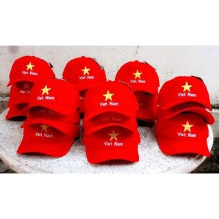 Mũ Lưỡi Trai Thêu Cờ Đỏ Sao Vàng