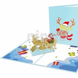 Thiệp nổi Giáng sinh độc đáo - thiệp 3D cho sinh nhật giáng sinh 20/10 Thiệp cưới quà lưu niệm