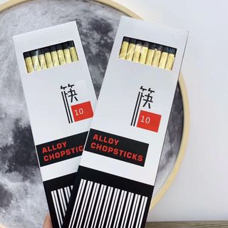 Set 10 đôi đũa viền hợp kim kiểu Nhật