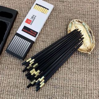 Set 10 đôi đũa viền hợp kim kiểu Nhật