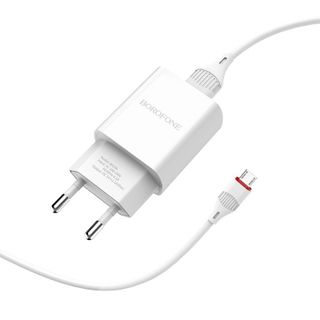 BOROFONE - Bộ Cóc Cáp Sạc BA20A - Cổng Micro 21A EU