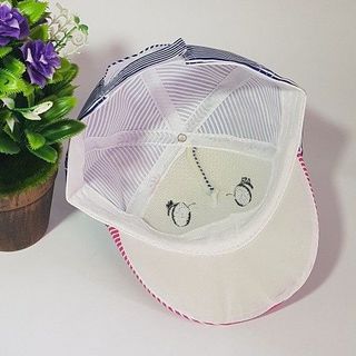 HOT Mũ em bé kẻ sọc lưỡi trai mặt mèo cực đẹp