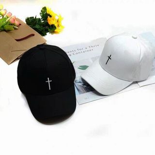 Mũ lưỡi trai thêu chữ thập - mũ lưỡi trai