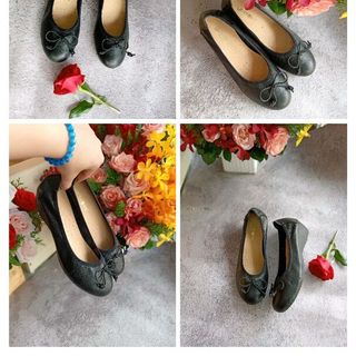 giày búp bê da thật cao 3p